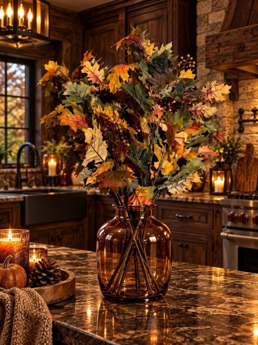 Autumn Oak Leaf Arrangement - Home Accents